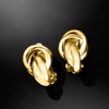 image:imageRossSimons Italian 18kt Gold Over Sterling Knot ClipOn Earrings