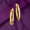 image:imageRossSimons Italian 18kt Yellow Gold Twisted Hoop Earrings