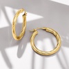 image:imageRossSimons Italian 18kt Yellow Gold Twisted Hoop Earrings