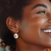 image:imageRossSimons Italian 18mm Sterling Silver Big Bead Drop Earrings