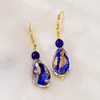 image:imageRossSimons Italian Blue and Goldtone Murano Glass Drop Earrings in 18kt Gold Over Sterling