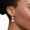 image:imageRossSimons Italian MotherOfPearl and 500 ct tw Aquamarine Clover Drop Earrings in 14kt Yellow Gold