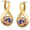 image:imageRossSimons Italian Murano Glass Bead Twisted Hoop Earrings in Silver125 Inches