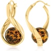 image:imageRossSimons Italian Murano Glass Bead Twisted Hoop Earrings in Silver138 Inches