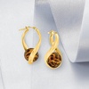 image:imageRossSimons Italian Murano Glass Bead Twisted Hoop Earrings in Silver138 Inches