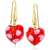 image:imageRossSimons Italian Murano Glass Heart Drop Earrings in 18kt Gold Over Sterling138 Inches