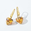 image:imageRossSimons Italian Murano Glass Heart Drop Earrings in 18kt Gold Over Sterling138 Inches