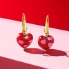 image:imageRossSimons Italian Murano Glass Heart Drop Earrings in 18kt Gold Over Sterling138 Inches