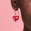 image:imageRossSimons Italian Murano Glass Heart Drop Earrings in 18kt Gold Over Sterling138 Inches