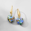 image:imageRossSimons Italian Murano Glass Heart Drop Earrings in 18kt Gold Over Sterling15 Inches