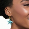 image:imageRossSimons Italian Murano Glass Starfish Drop Earrings With 18kt Gold Over Sterling