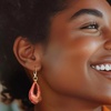 image:imageRossSimons Italian Murano Glass Teardrop Earrings in 18kt Gold Over Sterling