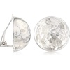 image:imageRossSimons Italian Sterling Silver Hammered Dome ClipOn Earrings
