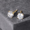 image:imageRossSimons Round CZ Stud Earrings in 18kt Gold