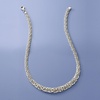 image:imageRossSimons Sterling Silver Graduated Byzantine NecklaceNo Gemstone
