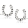 image:imagePure Collection by RossSimons 010 ct tw Diamond Horseshoe Stud Earrings in Sterling Silver