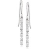 image:imagePure Collection by RossSimons 010 ct tw Diamond Linear Drop Earrings in Sterling Silver