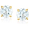 image:imageRossSimons 050 ct tw Round Aquamarine Stud Earrings in 14kt Yellow Gold