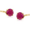 image:imageRossSimons 060 ct tw Round Ruby Earrings in 14kt Yellow Gold