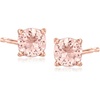 image:imageRossSimons 070 ct tw Morganite Stud Earrings in 18kt Rose Gold Over Sterling