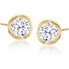 image:imageRossSimons 100 ct tw BezelSet CZ Stud Earrings in 14kt Yellow Gold
