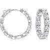 image:imageRossSimons 1000 ct tw CZ InsideOutside Hoop Earrings in Sterling Silver