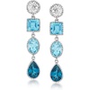 image:imageRossSimons 1040 ct tw Tonal Blue and White Topaz Drop Earrings in Sterling Silver
