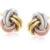 image:imageRossSimons 14kt TriColored Gold Love Knot Earrings