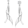 image:imageRossSimons 14kt White Gold Twisted Drop Earring Jackets