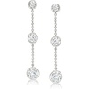 image:imageRossSimons 200 ct tw BezelSet CZ Linear Drop Earrings in Sterling Silver