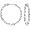 image:imageRossSimons 330 ct tw CZ InsideOutside Hoop Earrings in Sterling Silver