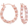image:imageRossSimons 335 ct tw Morganite InsideOutside Hoop Earrings in 18kt Rose Gold Over Sterling
