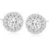 image:imageRossSimons 360 ct tw CZ Halo Stud Earrings in Sterling Silver