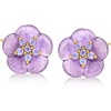 image:imageRossSimons 550 ct tw Amethyst and 30 ct tw Tanzanite Flower Earrings in 18kt Gold Over Sterling
