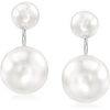 image:imageRossSimons 65125mm Shell Pearl FrontBack Earrings in Sterling Silver