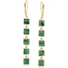image:imageRossSimons 725 ct tw Emerald SquareLink Drop Earrings in 18kt Gold Over Sterling