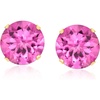 image:imageRossSimons 870 ct tw Pink Topaz Stud Earrings in 14kt Yellow Gold