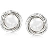 image:imageRossSimons 8mm Cultured Pearl ClipOn Earrings in Sterling Silver