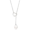 image:imageRossSimons 910mm Cultured Pearl Heart Lariat Necklace in Sterling Silver