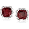 image:imageRossSimons Gemstone and 10 ct tw White Topaz Stud Earrings in Sterling SilverRuby