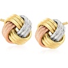 image:imageRossSimons Italian 14kt TriColored Gold Love Knot Earrings