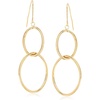 image:imageRossSimons Italian 14kt Yellow Gold DoubleOval Hoop Drop Earrings