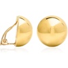 image:imageRossSimons Italian 14mm 18kt Gold Over Sterling Dome ClipOn Earrings