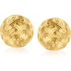 image:imageRossSimons Italian 18kt Yellow Gold DiamondCut Dome Stud Earrings