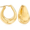image:imageRossSimons Italian 18kt Yellow Gold Over Sterling Wide Hoop Earrings