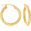 image:imageRossSimons Italian 18kt Yellow Gold Twisted Hoop Earrings