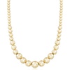 image:imageRossSimons Italian 614mm 18kt Gold Over Sterling Silver Bead Graduated NecklaceNo Gemstone