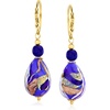 image:imageRossSimons Italian Blue and Goldtone Murano Glass Drop Earrings in 18kt Gold Over Sterling