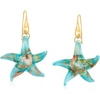 image:imageRossSimons Italian Murano Glass Starfish Drop Earrings With 18kt Gold Over Sterling