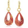 image:imageRossSimons Italian Murano Glass Teardrop Earrings in 18kt Gold Over Sterling